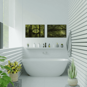 Composição Verde Escuro Banheiro